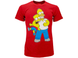 The Simpsons (Simpsonovci) Homer a Bart tričko červené detské - SKLADOM