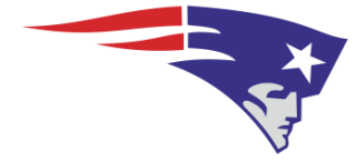 New England Patriots nálepka 10 x 4,6 cm - SKLADOM
