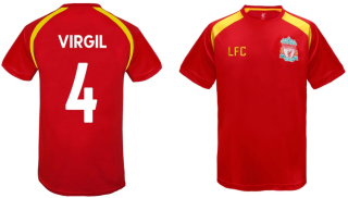 Liverpool FC Virgil van Dijk tréningové tričko červené detské