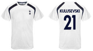 Tottenham Hotspur Dejan Kulusevski tréningové tričko biele detské