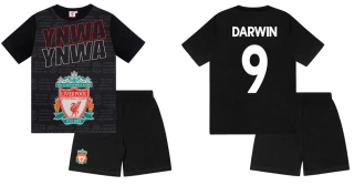 Liverpool FC Darwin Núñez pyžamo čierne detské