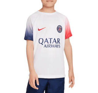 Nike Paris Saint-Germain FC - PSG predzápasový dres biely detský 2023-2024