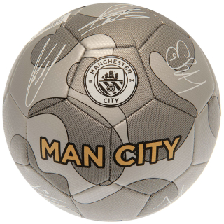 Manchester City lopta s podpismi hráčov šedá - SKLADOM