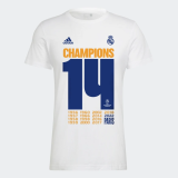 Adidas Real Madrid - 14. titul v Lige majstrov tričko biele pánske - SKLADOM
