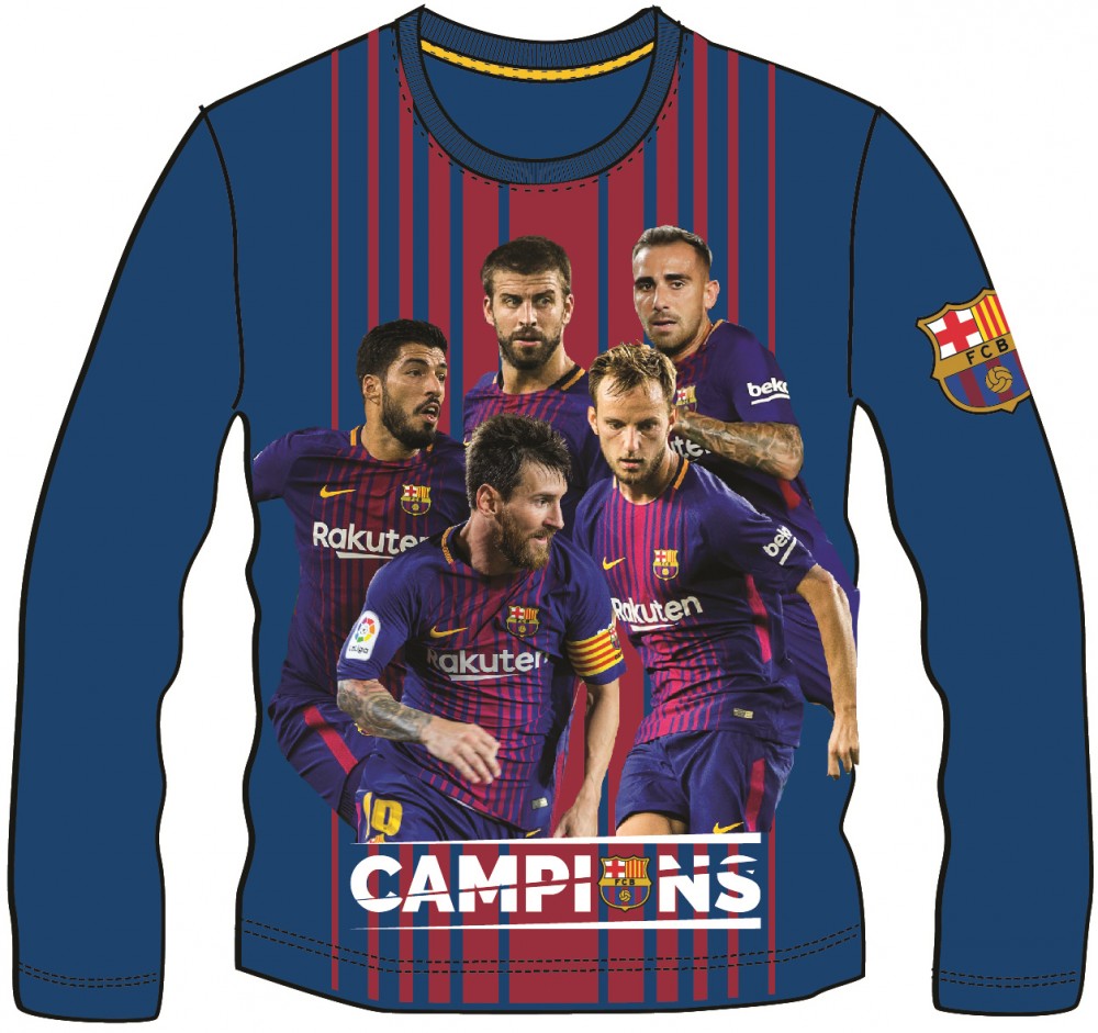 FC Barcelona Champions tričko s dlhými rukávmi detské - SKLADOM