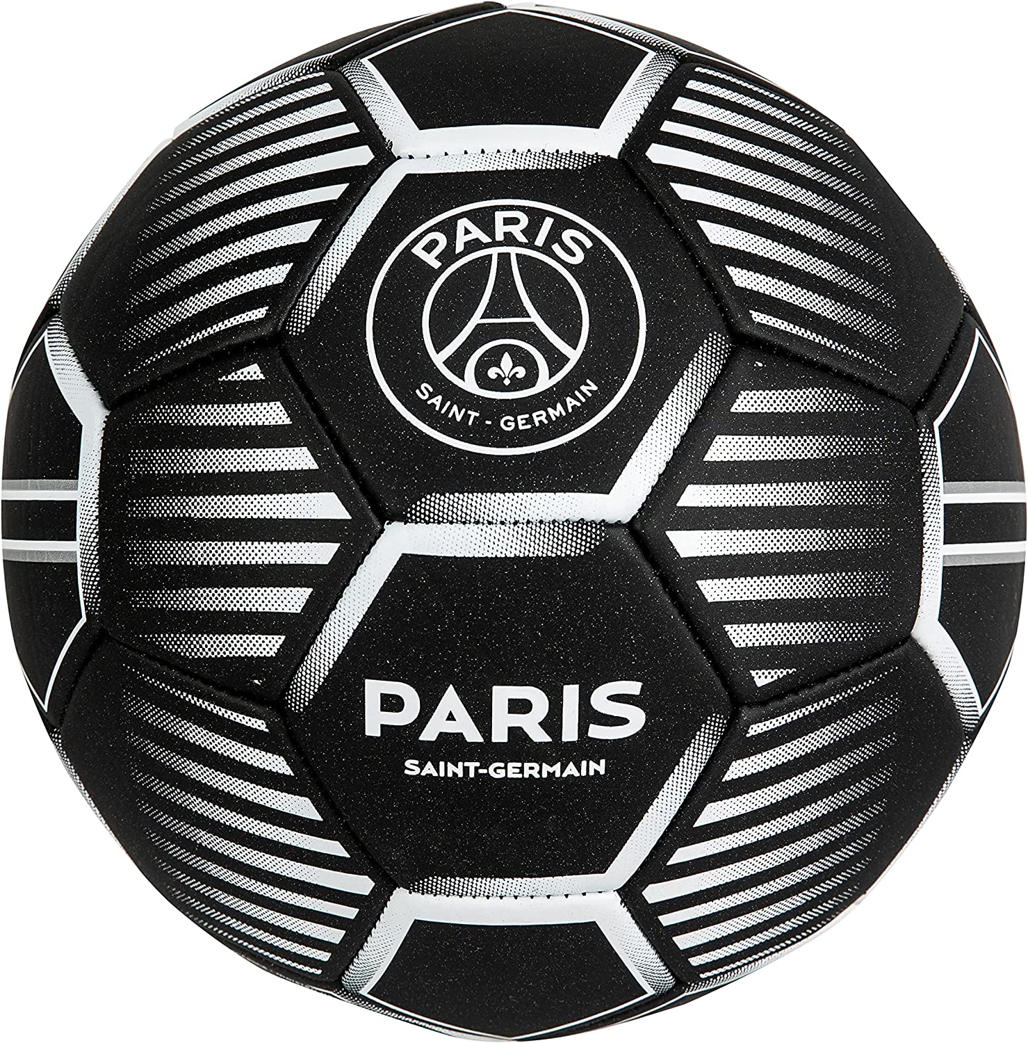 Paris Saint Germain - PSG futbalová lopta čierna