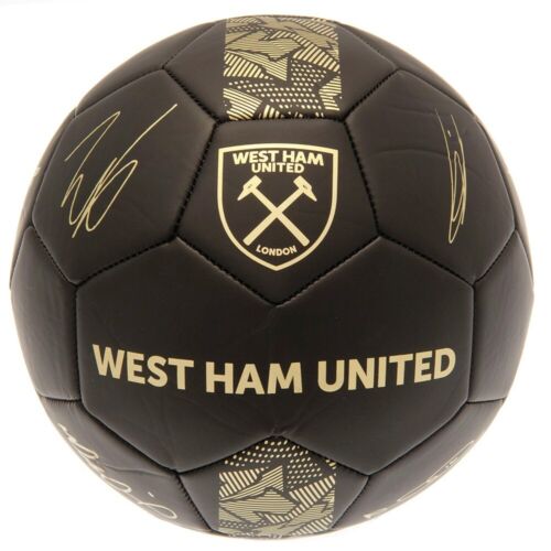 West Ham United FC futbalová lopta s podpismi čierna - SKLADOM