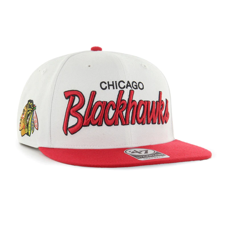 '47 Brand Chicago Blackhawks Captain šiltovka biela - SKLADOM