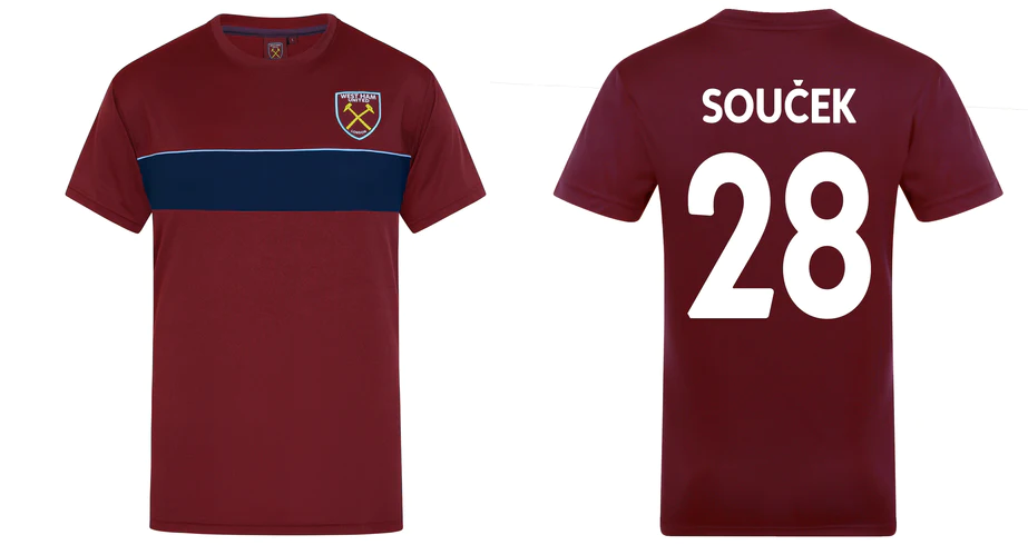 West Ham United FC Tomáš Souček tričko bordové pánske