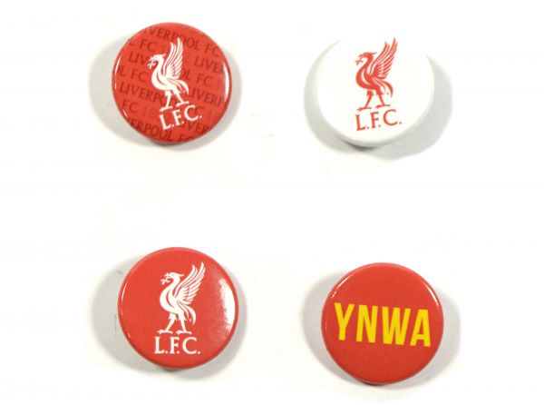 Liverpool FC odznaky (4 ks v balení)