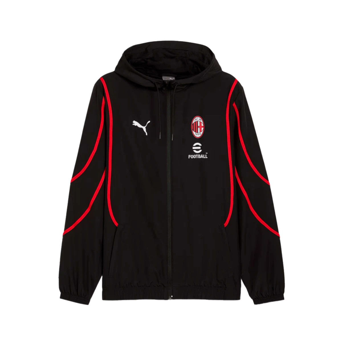Puma AC Miláno (AC Milan) bunda čierna pánska