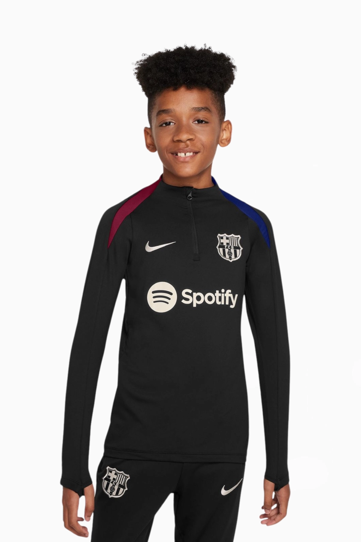 Nike FC Barcelona tréningová mikina čierna detská 2024-2025