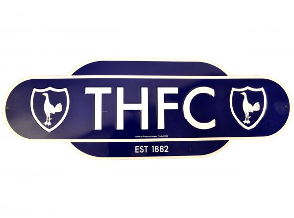 Tottenham Hotspur kovová značka tmavomodrá