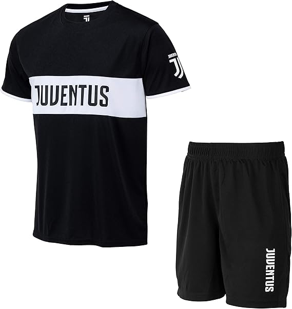 Juventus FC set čierny detský (dres + kraťasy) - oficiálna replika
