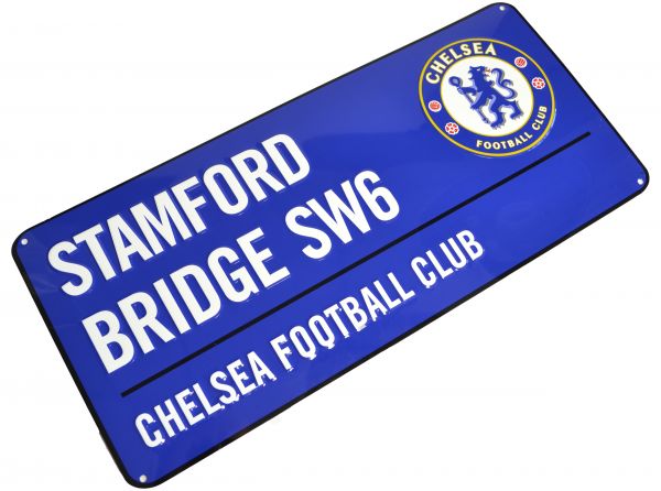 Chelsea FC kovová značka modrá