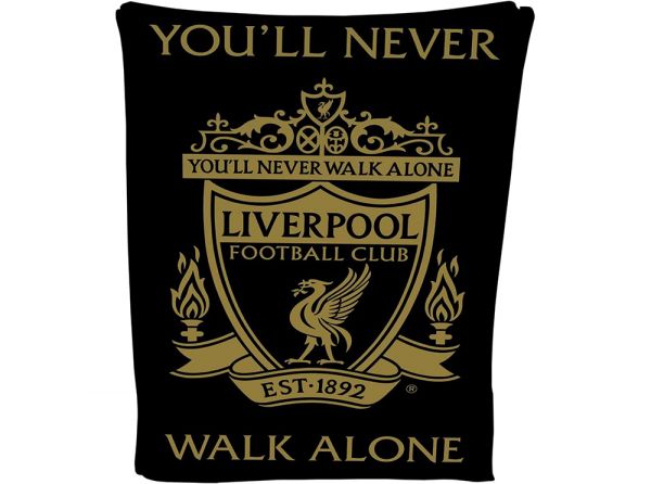 Liverpool FC flísová deka čierna