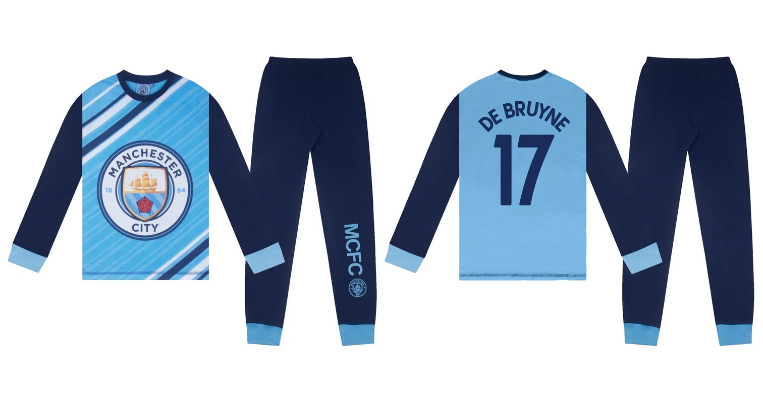 Manchester City Kevin De Bruyne pyžamo modré detské