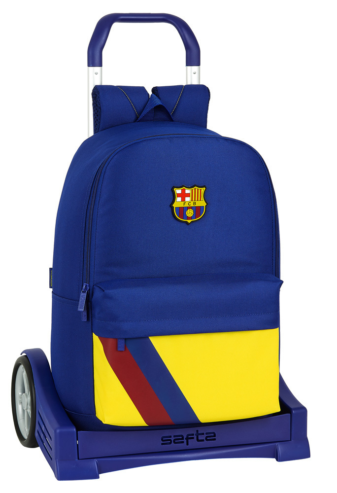 FC Barcelona ruksak / batoh modro-žltý na kolieskach