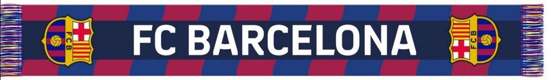 FC Barcelona pletený šál modro-červený