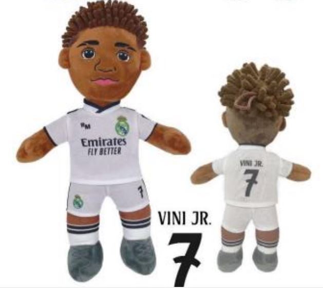 Real Madrid Vinicius Júnior plyšová figúrka 40 cm