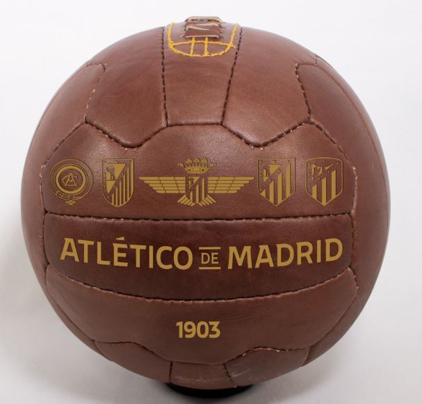 Atlético Madrid futbalová retro lopta kožená