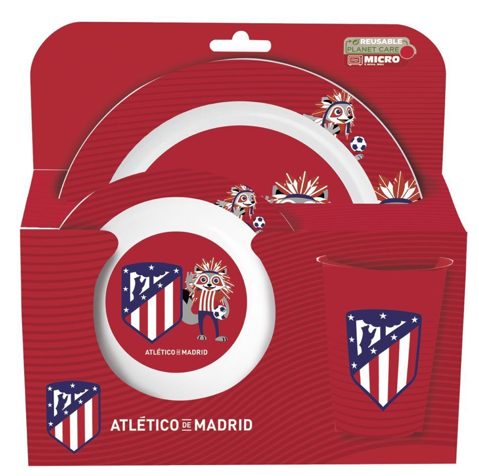 Atlético Madrid obedová sada detská/3 ks