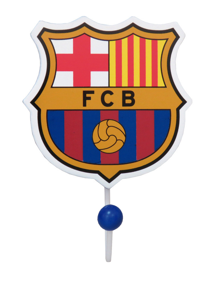 FC Barcelona drevený nástenný vešiak