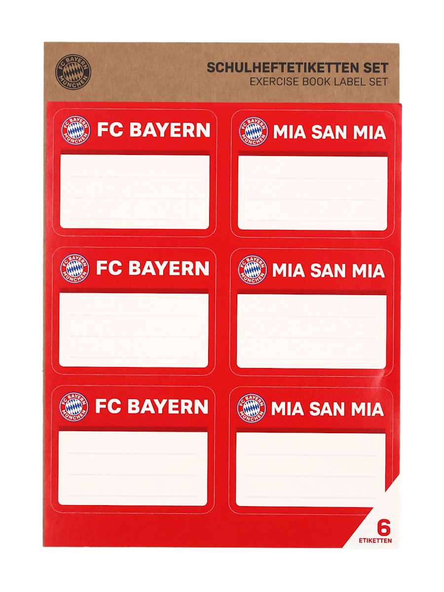 FC Bayern Mníchov sada nálepiek na zošity - SKLADOM