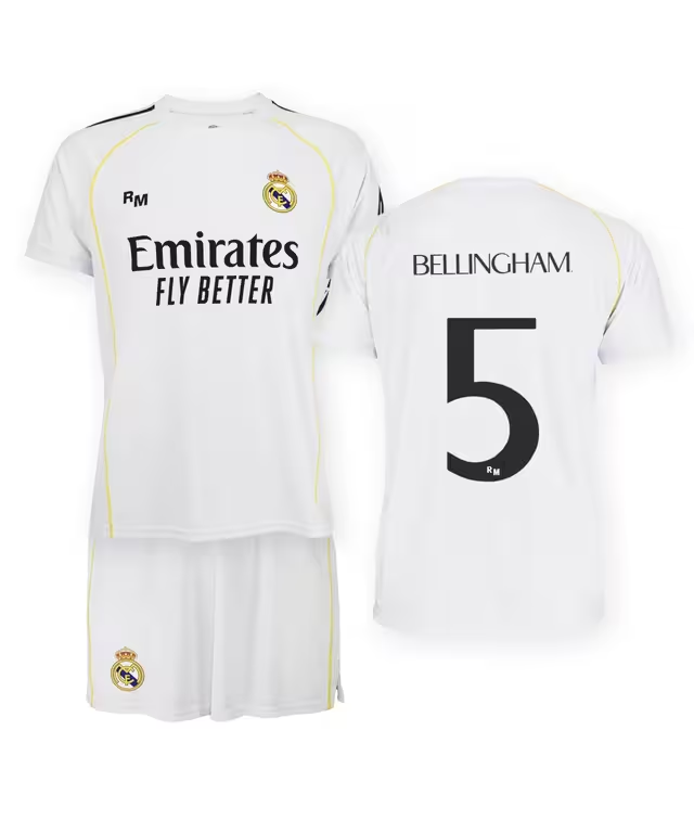 Real Madrid Jude Bellingham set detský - dres + kraťasy (2025-2026) domáci - oficiálna replika