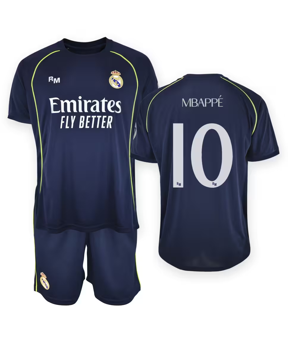 Real Madrid Kylian Mbappé set detský - dres + kraťasy (2025-2026) vonkajší - oficiálna replika