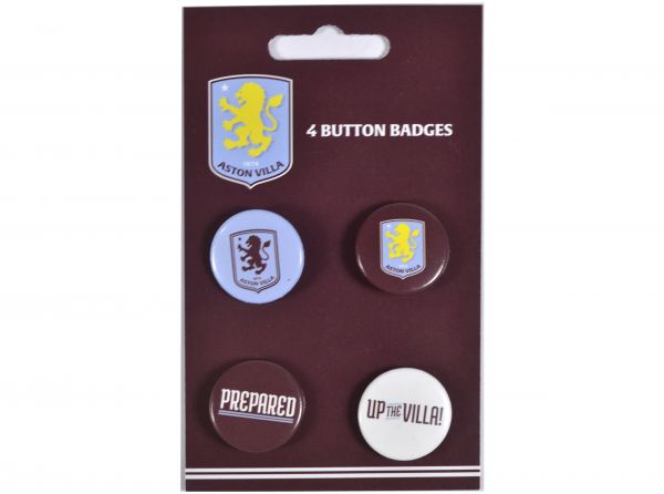 Aston Villa FC odznaky (4 ks v balení)