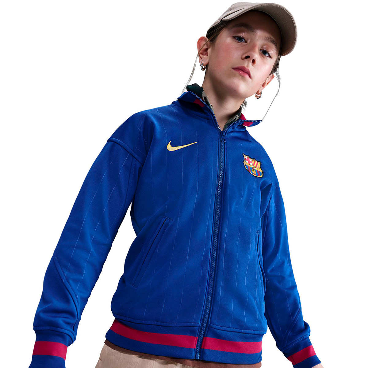 Nike FC Barcelona tréningová mikina / bunda modrá detská 2025-2026