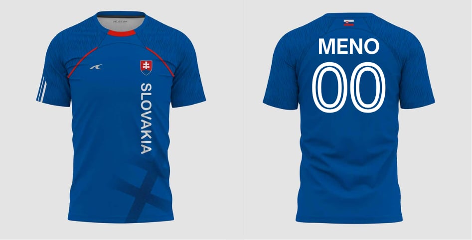 Futbalový dres Slovensko / Slovakia modrý detský s vlastným menom a číslom