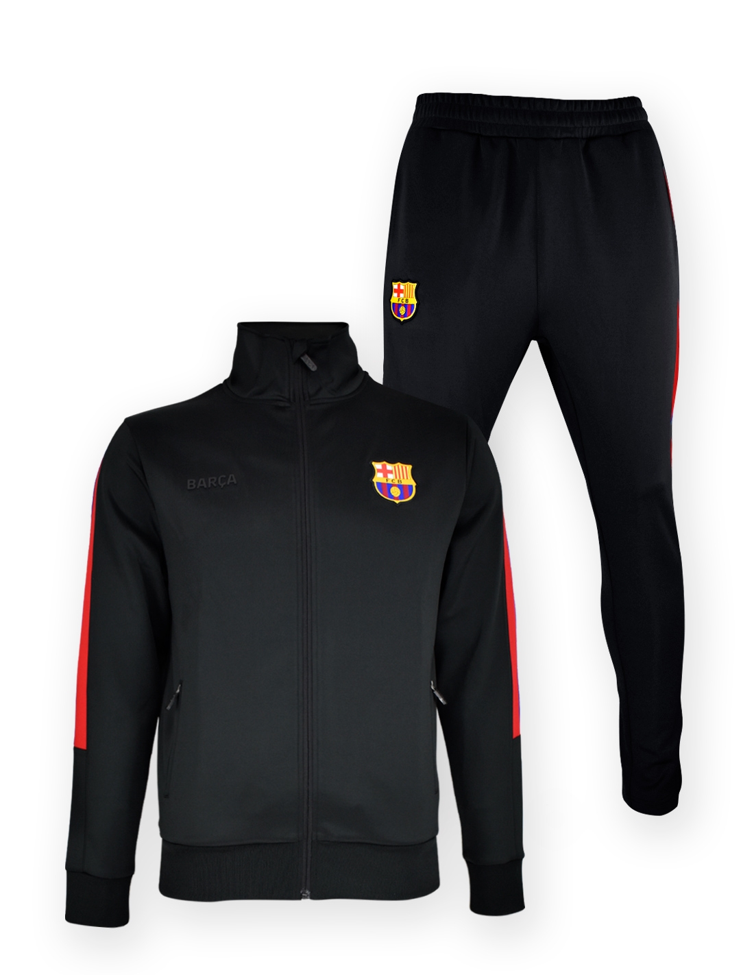 FC Barcelona súprava čierna pánska (bunda + nohavice)