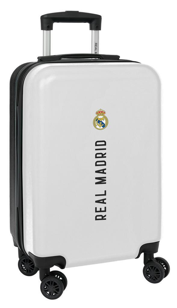 Real Madrid kufor na kolieskach bielo-čierny