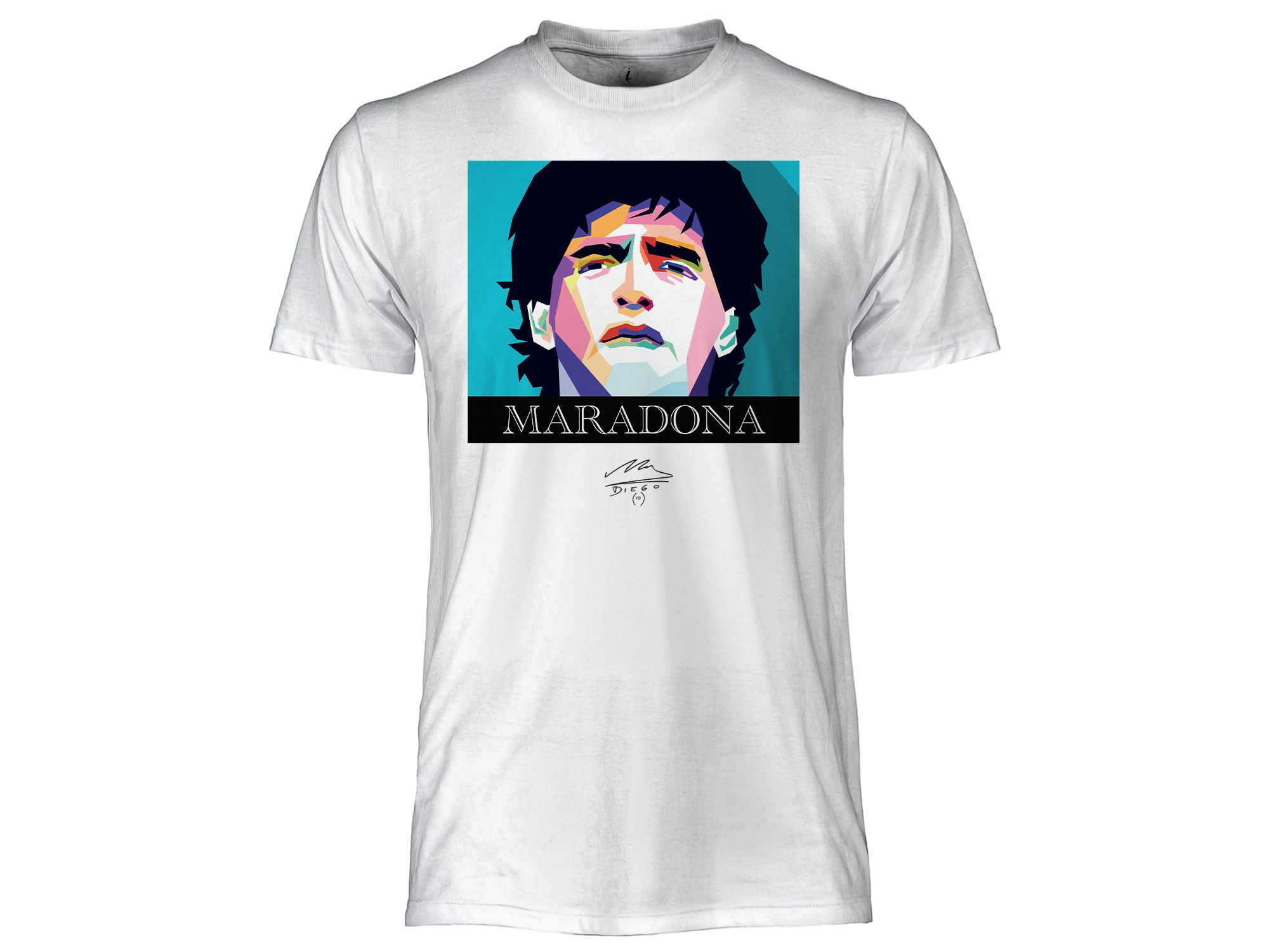 Diego Maradona tričko biele pánske