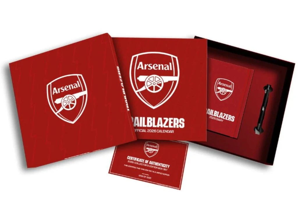 Arsenal darčeková sada 2026 - kalendár + diár + pero