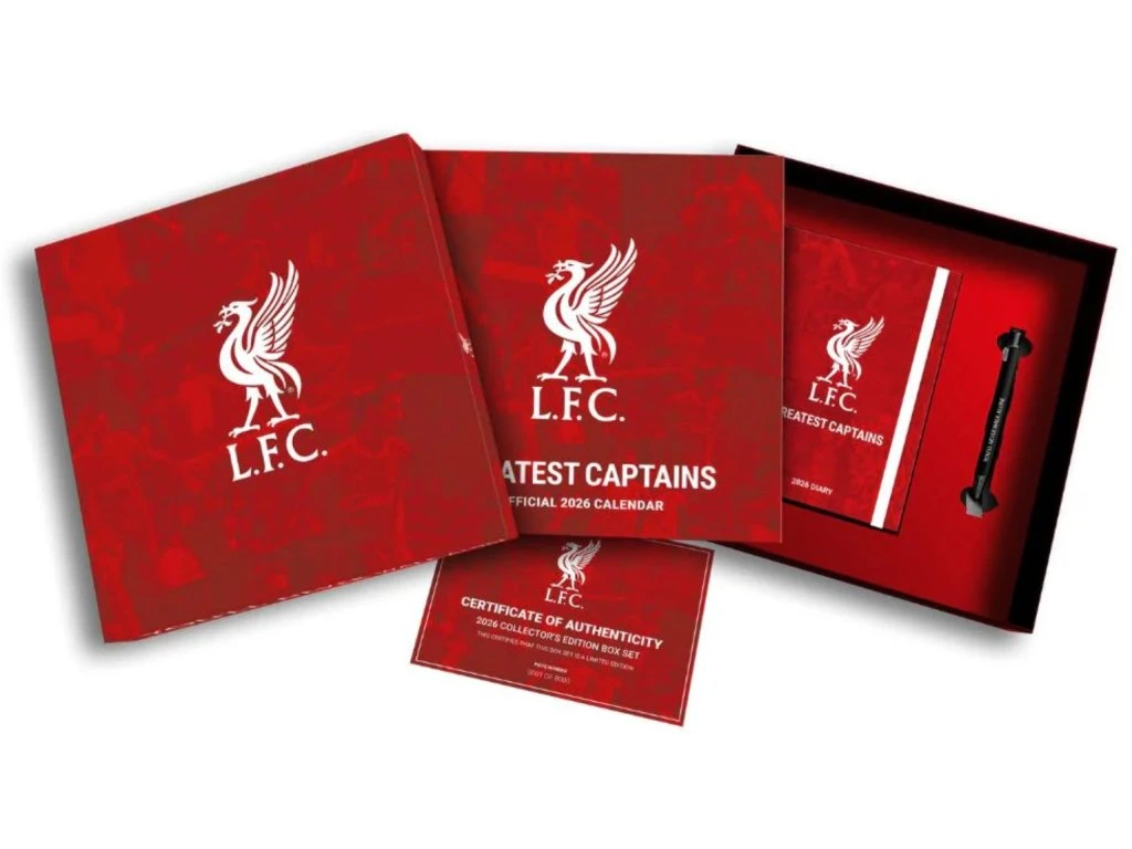 Liverpool FC darčeková sada 2026 - kalendár + diár + pero
