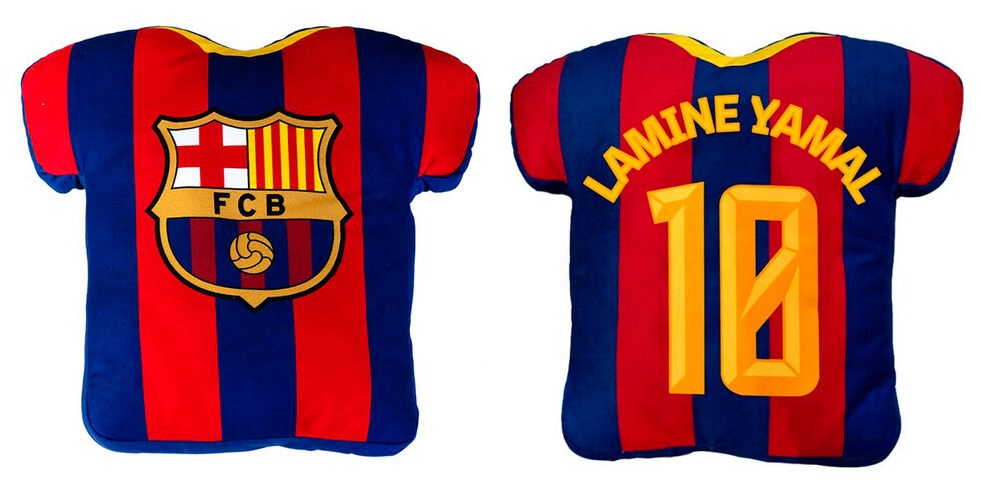 FC Barcelona Lamine Yamal vankúš v tvare dresu - SKLADOM