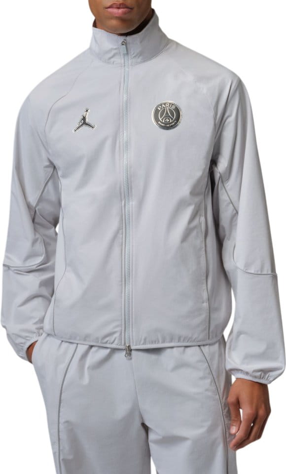 Nike Jordan Paris Saint-Germain FC - PSG predzápasová bunda šedá pánska 2025-2026