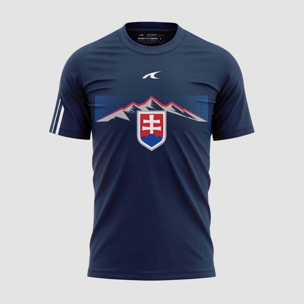 Slovensko Slovakia tričko tmavomodré pánske - SKLADOM