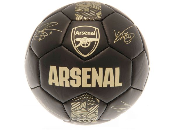 Arsenal futbalová mini lopta s podpismi čierna