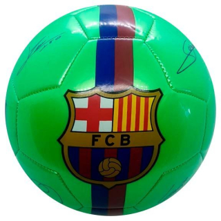 FC Barcelona lopta s podpismi zelená (veľkosť 2) - SKLADOM