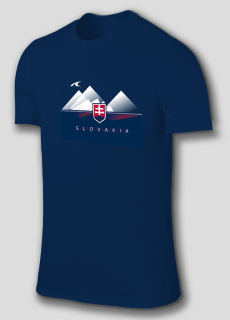 Slovakia Slovensko tričko modré pánske - SKLADOM