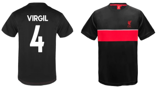 Liverpool FC Virgil van Dijk tréningové tričko čierne detské