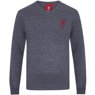 Liverpool FC pletený sveter šedý pánsky