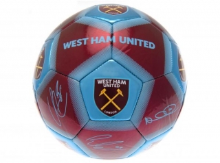 West Ham United FC futbalová lopta s podpismi - SKLADOM