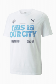 Puma Manchester City Champions 2021 tričko biele pánske