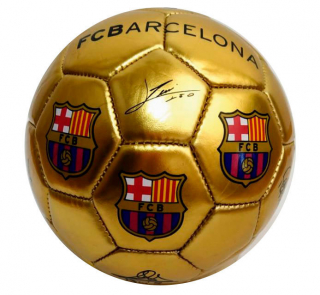 FC Barcelona lopta s podpismi zlatá - SKLADOM