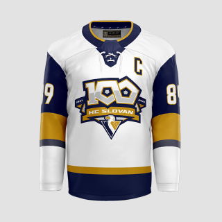 HC Slovan 100 rokov AUTENTICKÝ dres biely pánsky (2021-22) +vlastné meno a číslo